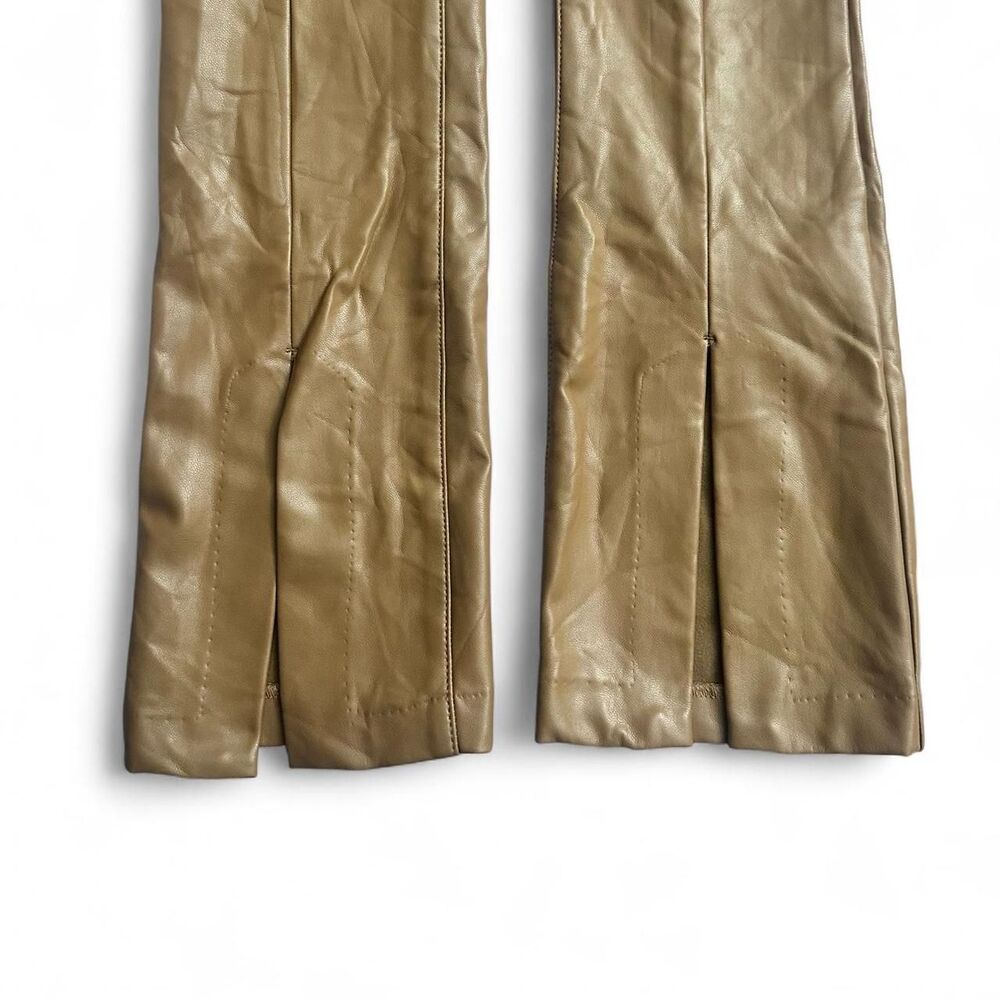 Abercrombie Curve Love Ultra High Rise Skinny Faux Leather Pants Brown - Picture 4 of 4